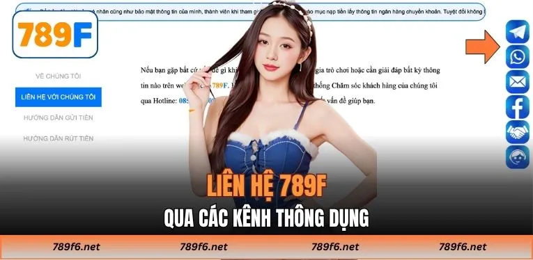 Liên hệ 789F qua các kênh thông dụng